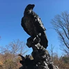Life Size Bronze Eagle Standing on Mountain Art Statue Garden Copper Sculpture