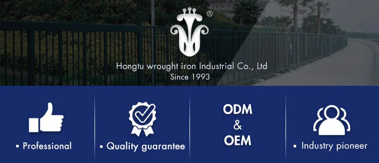 Wrought iron security fence China supplier