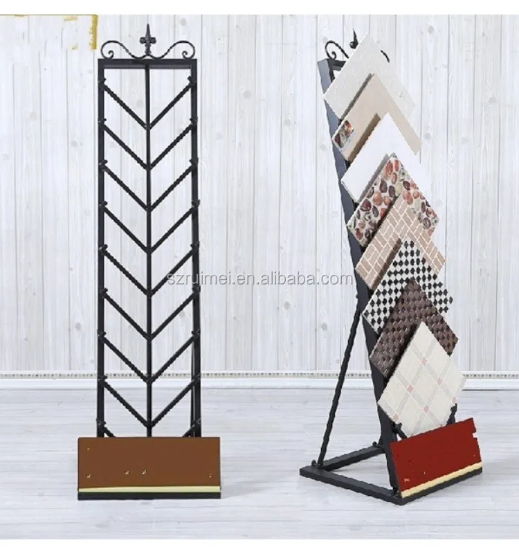 Ceramic Tiles Showroom Stands Display Rack Stand For Marble Granite