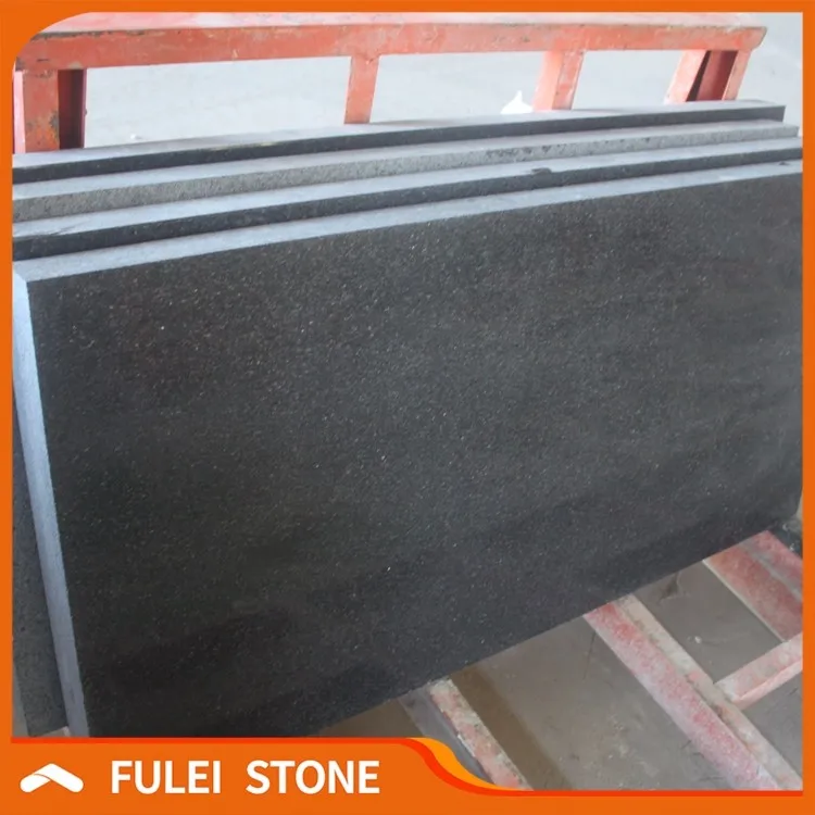 Cheap price outdoor honed black star galaxy granite paving slabs stone