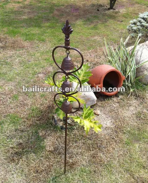 iron garden bird bell