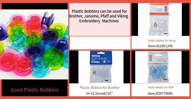 Plastic bobbins blue for Pfaff machines, 10 pcs. - 820779096 PFAFF