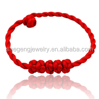 Good Luck Kabbalah Knotted Red String Of Faith Rope Bracelet Good Luck Kabbalah Knotted Red String