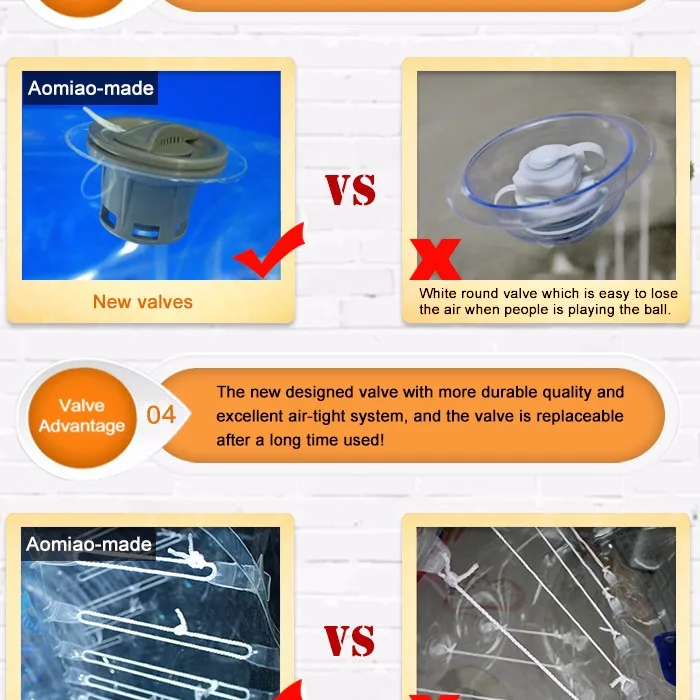 Half Red/ Blue Inflatable Bumper Bubble Soccer Ball With Window