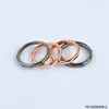 Mixture color bolt ring set polygon rings