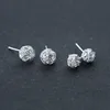 Simple 925 Sterling Silver Warm Ball Of String Female Sliver Earring Stud
