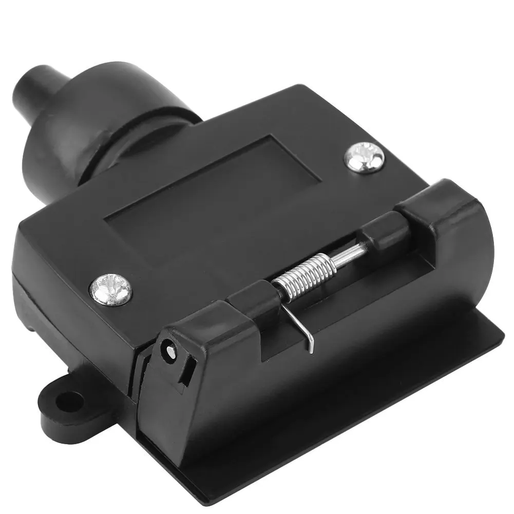 Get Quotations · Qiilu Australian 7 Pin Flat Female Trailer Socket Plug Connector Adapter for Caravan RV Boat Truck
