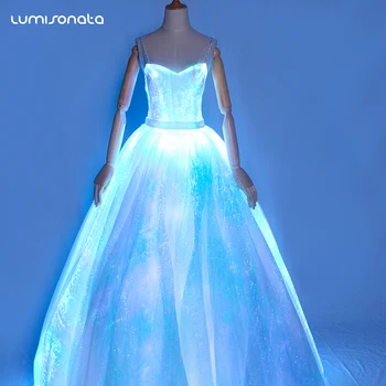 Led Glow Fiber Optical Fabric Exotic Wedding Dresses Buy Exotic