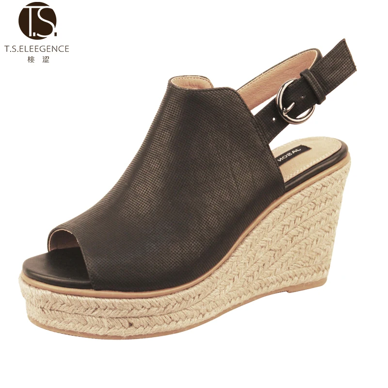 ladies high wedge sandals