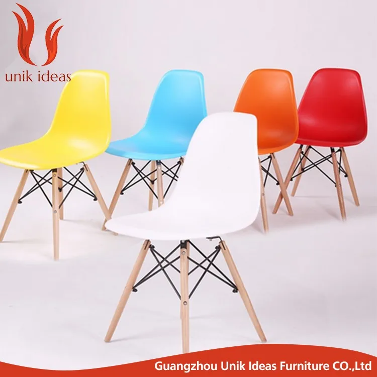 Wooden Legs Leisure Chair Plastic Chair For Restaurant