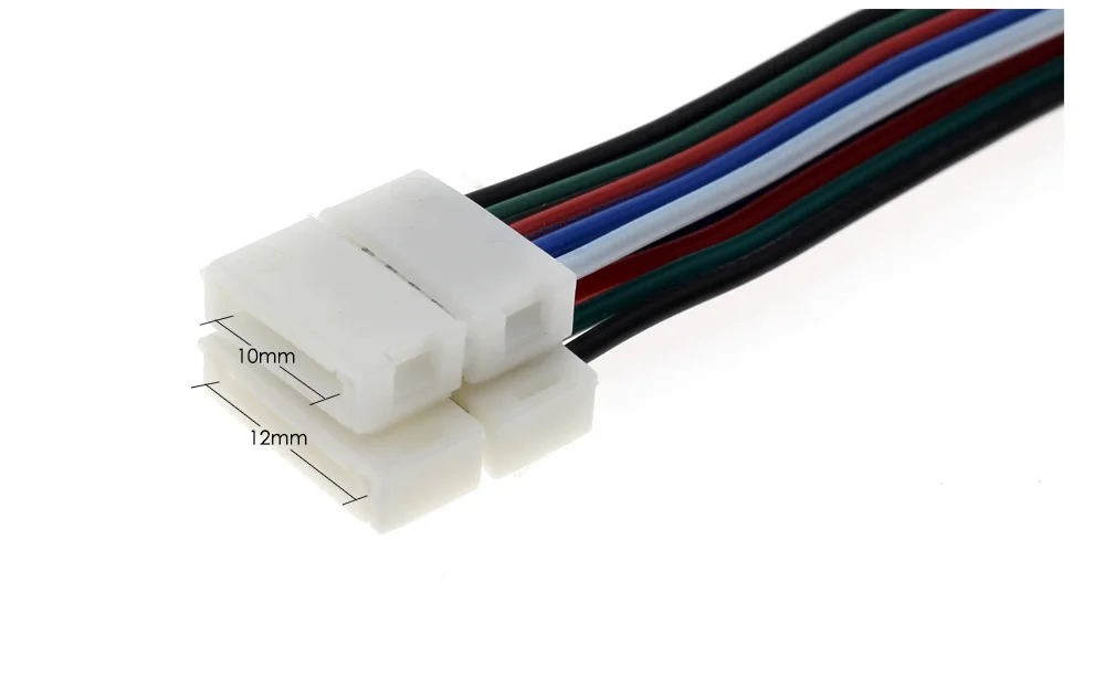 Rgbw Led Strip Connector 5pin 12mm 10mm 3528 5050 Strip Free Welding ...