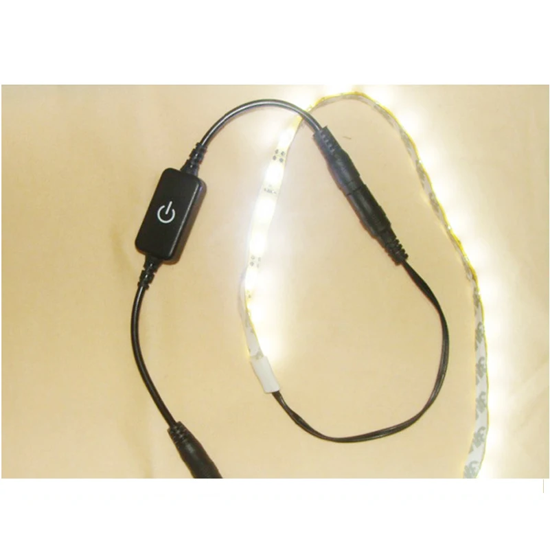 DC12-24V iTouch LED Dimmer Touch Switch with DC Female & Male Plug For Single Color LED Strip Lamp