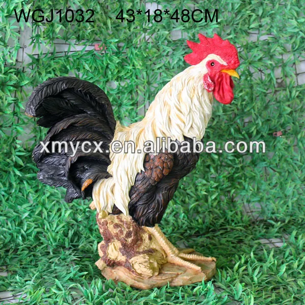 resin rooster decor