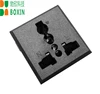 BX-901 Copper conductor snap in type universal power socket with safety shutter 3 pin multi plug socket