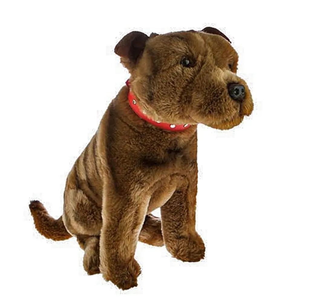 brindle stuffed dog