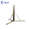 12M Emergency High mast lighting tower and vehicle internal mounted telescopic light tower mast pole