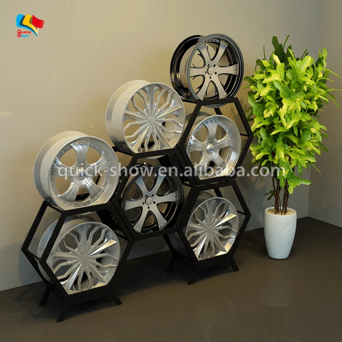 Metal Rim Car Tire Shelves Display Rack Stand Wheels Metal Rim Car Tire Shelves Display Rack Stand Wheels