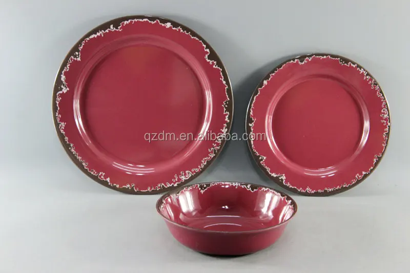 2017 New Design Solid Melamine Dinner Set Of 3 Items