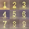 Arabic Numerals LED Marquee Light Sign, 0-9 Plastic Table Night Lamps, Numbers Lighting for Birthday Party Wedding Wall Hanging