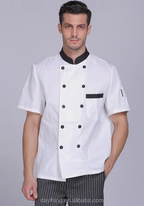 Chef western restaurant uniform short sleeve custom embroidery logo cook workwear Chef western restaurant uniform short sleeve custom embroidery logo cook workwear