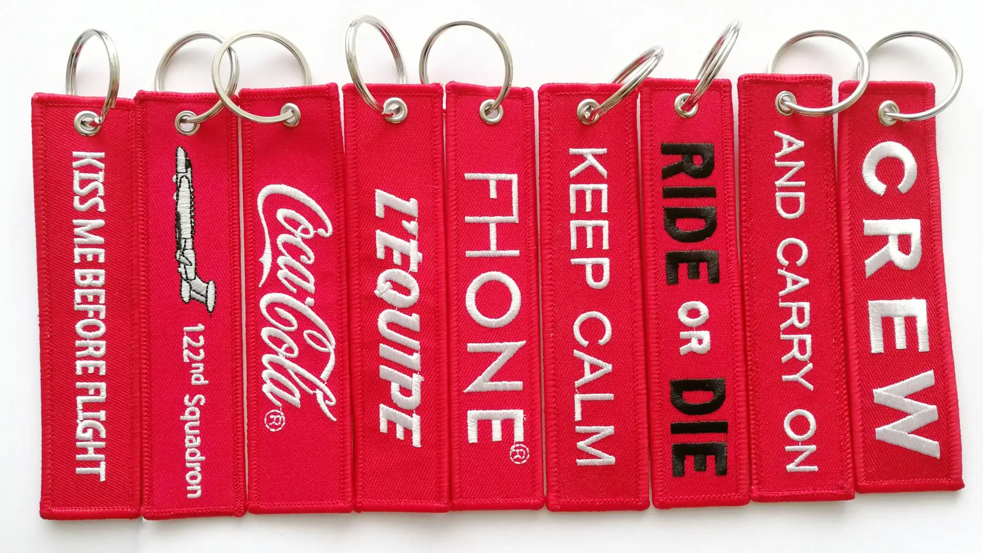 No Minimum Free Sample Good Quality Yiwu Custom Fabric Key Tag Keychain
