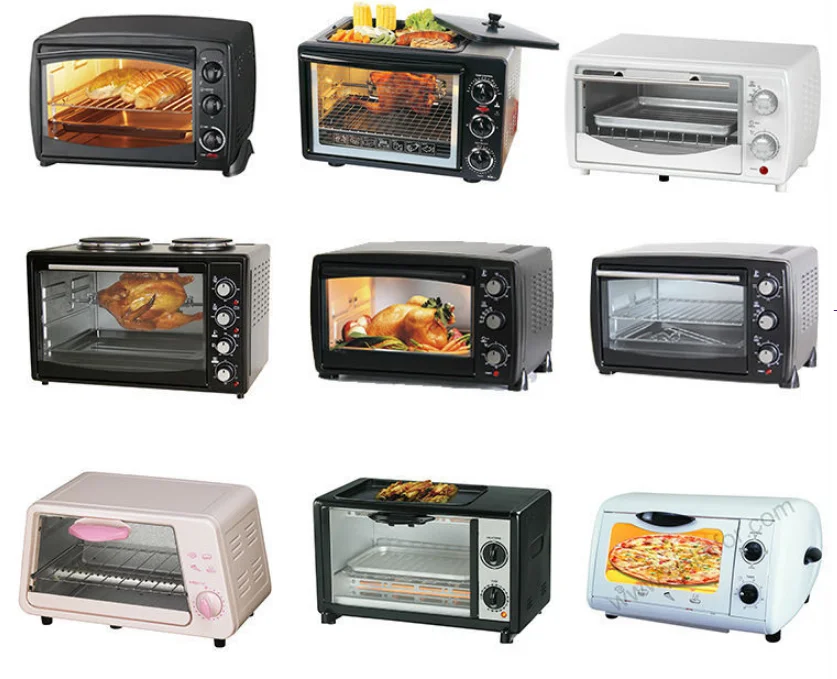 Kitchen appliance 42L 1400W 4pcs stainless steel heating elements electric baking pizza oven for home