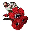 Hot selling UK embroidery flowers for clothing knitted sweater embroidered sew iron on patches manufacturer