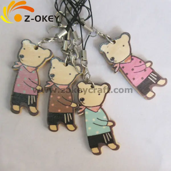 ZWP1245 Wholesale bear-shape wood pendant alibaba com