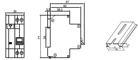 DZ30LE-32 DZ30LE-63 1P+N RCBO 6A 10A 16A 20A 25A 32A 40A 63A 80A 100A 30mA 100mA 300mA DZ30LE DPN RCBO