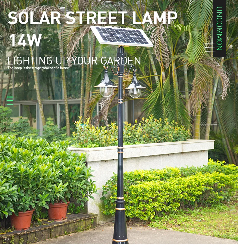2.5M Factory Price High Cost Performance Outdoor Pathway Yard Lighting Solar Sensor Led Street Lamp