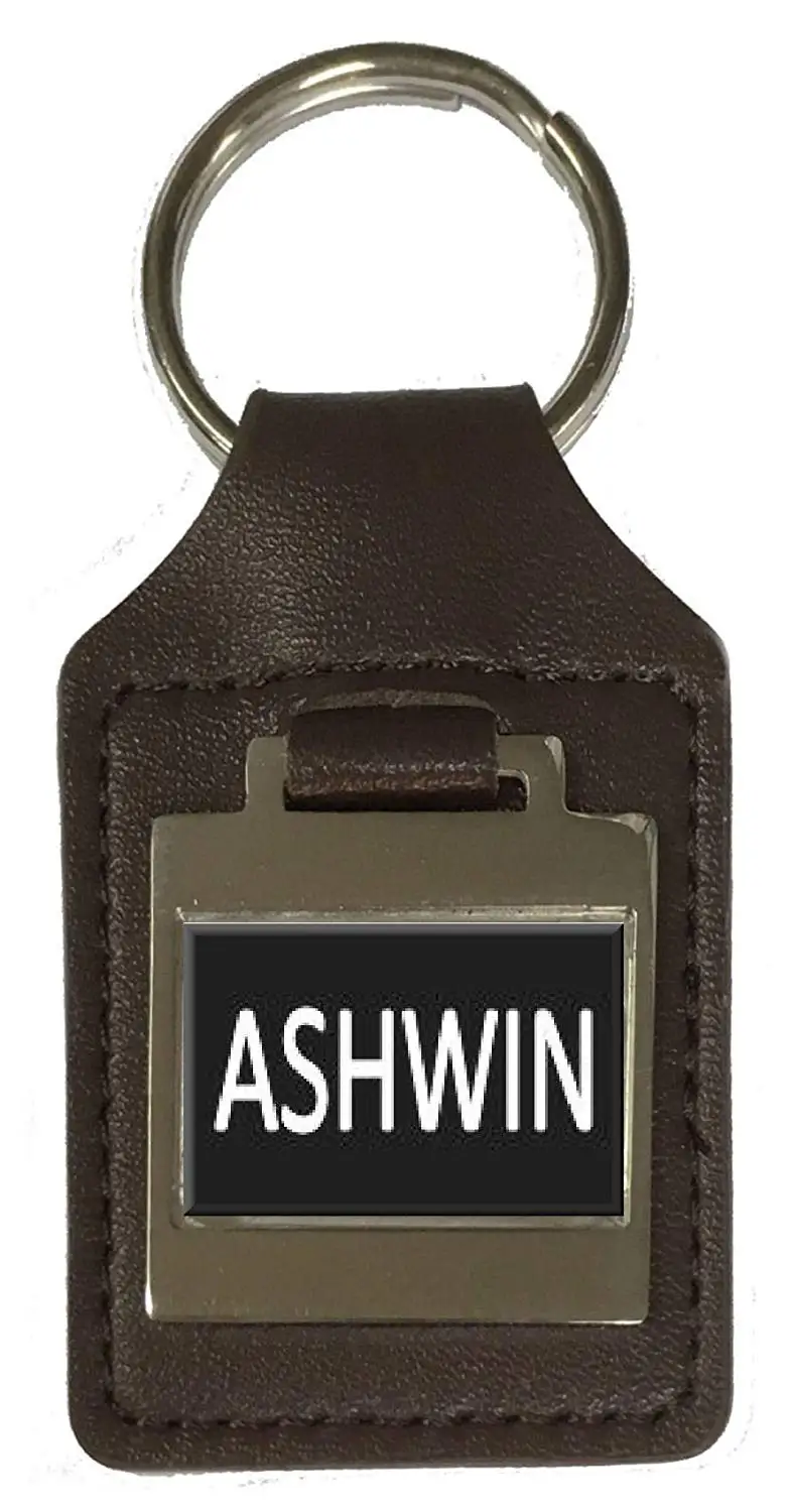 Andrew Leather Keyring Birthday Name Optional Engraving