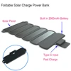 2000mah Solar Panel Battery Charger Foldable Solar Power Bank Charger