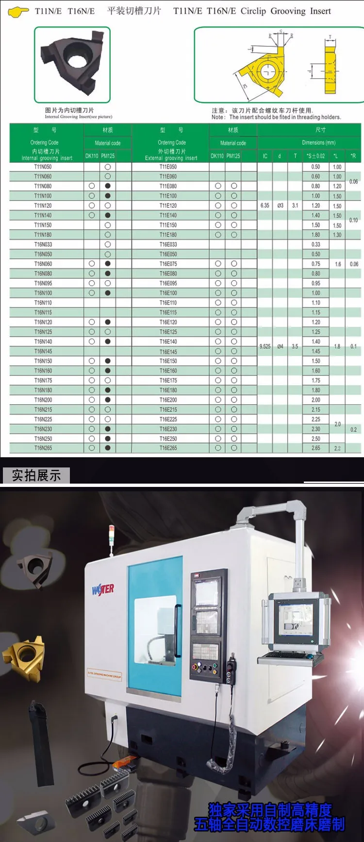 Cnc Inserts T11/16 Circlip Grooving Insert Cnc Cutting Tools Buy Cnc