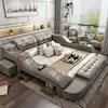 Fashion design Modern multifunctional bed, tatami 5 parts leather upholstered bed