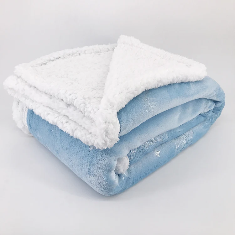 King Size Double Ply Weighted Blanket Throw Sherpa Flannel Reversible ...