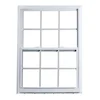 Cheap Anti-theft House Plastic Profile Window Grid PVC Vertical Sliding Window /Grill Design Up Down Windows