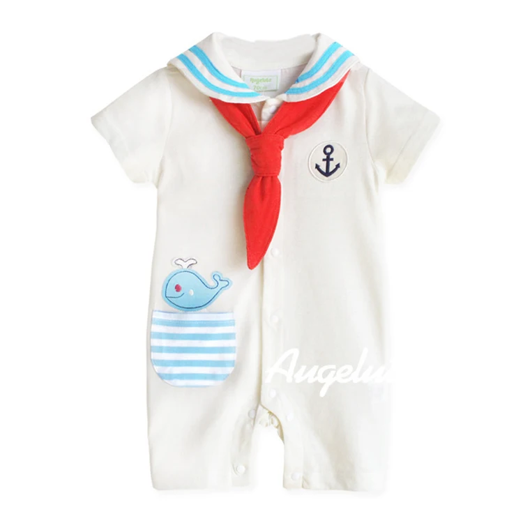 Aengbay French Bulldog Baby Newborn Infant Organic Cotton Romper Short Sleeves Girl Boy Jumpsuit
