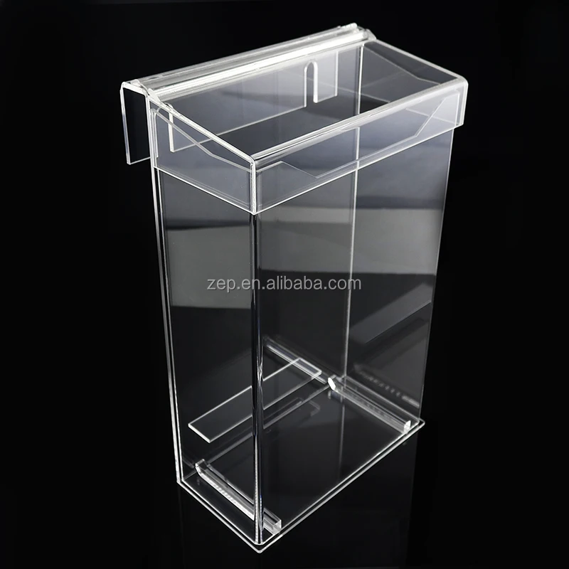 Wandmontage Acryl Display Box Tijdschrift Organizer Met Scharnierend