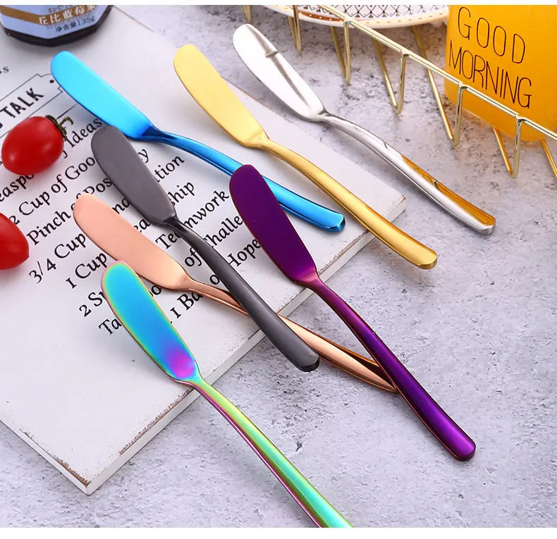 Wholesale Hot selling in Amazon Cheese Dessert Jam Stainless steel Small Butter Knife