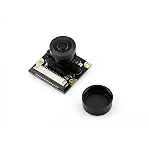 Angelelec DIY Open Sources Sensors, RPI Camera (G), Fisheye Lens, Raspberry Pi Camera, Supports Revisions of the Pi, Fisheye Lens, Offers Wider Field of View, 5 Megapixel OV5647 Sensor, 4 Screw Holes
