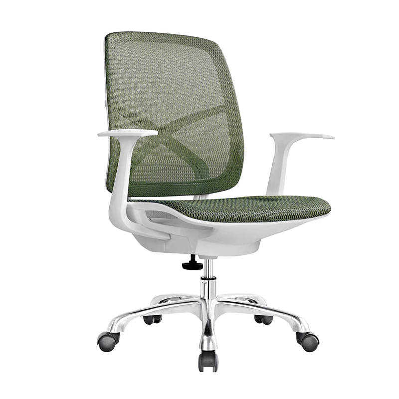 Ergonomic Style White Frame Green Mesh Office Staff Chair Korea Ergonomic Style White Frame Green Mesh