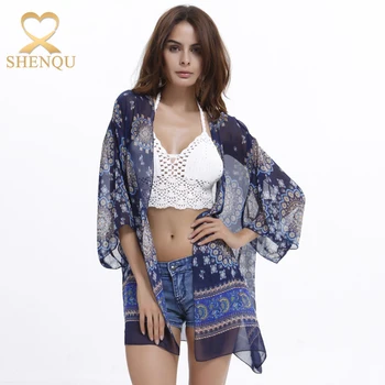 Summer Swim Beach Cover Up Women Boho Chiffon Kimono Cover Ups Cardigan For Bikini Buy Chiffon Kimono Cover Ups Cardigansummer Swim Beach Cover