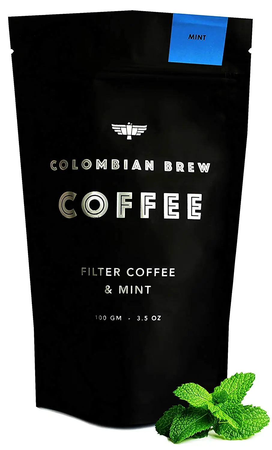 Colombian Brew - 100% Arabica Ground Coffee with Mint, Freshly Roasted Medium Dark, 3.5 Ounce x Pack of 2