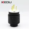 KEDU 20A 480V NEMA L8-20P Straight Pin Power Plug Straight Blade Rubber Plug