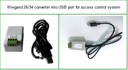 Адаптер sigur reader w wiegand usb для подключения любого wiegand 26 считывателя