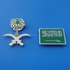 Soft enamel stamped lapel pin with magnet back collar pin brooch pin Saudi Arabia National Day items