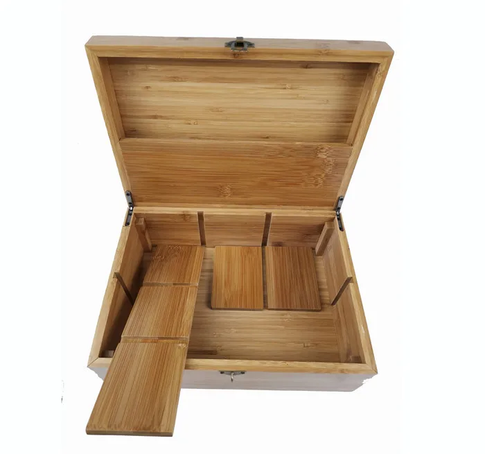 Weed Accessories Of Bamboo Stash Box With Rolling Tray Buy Stash Box