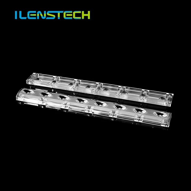 Plastic linear profile optical lenses / smd led lens 2835 3030 for wholesale