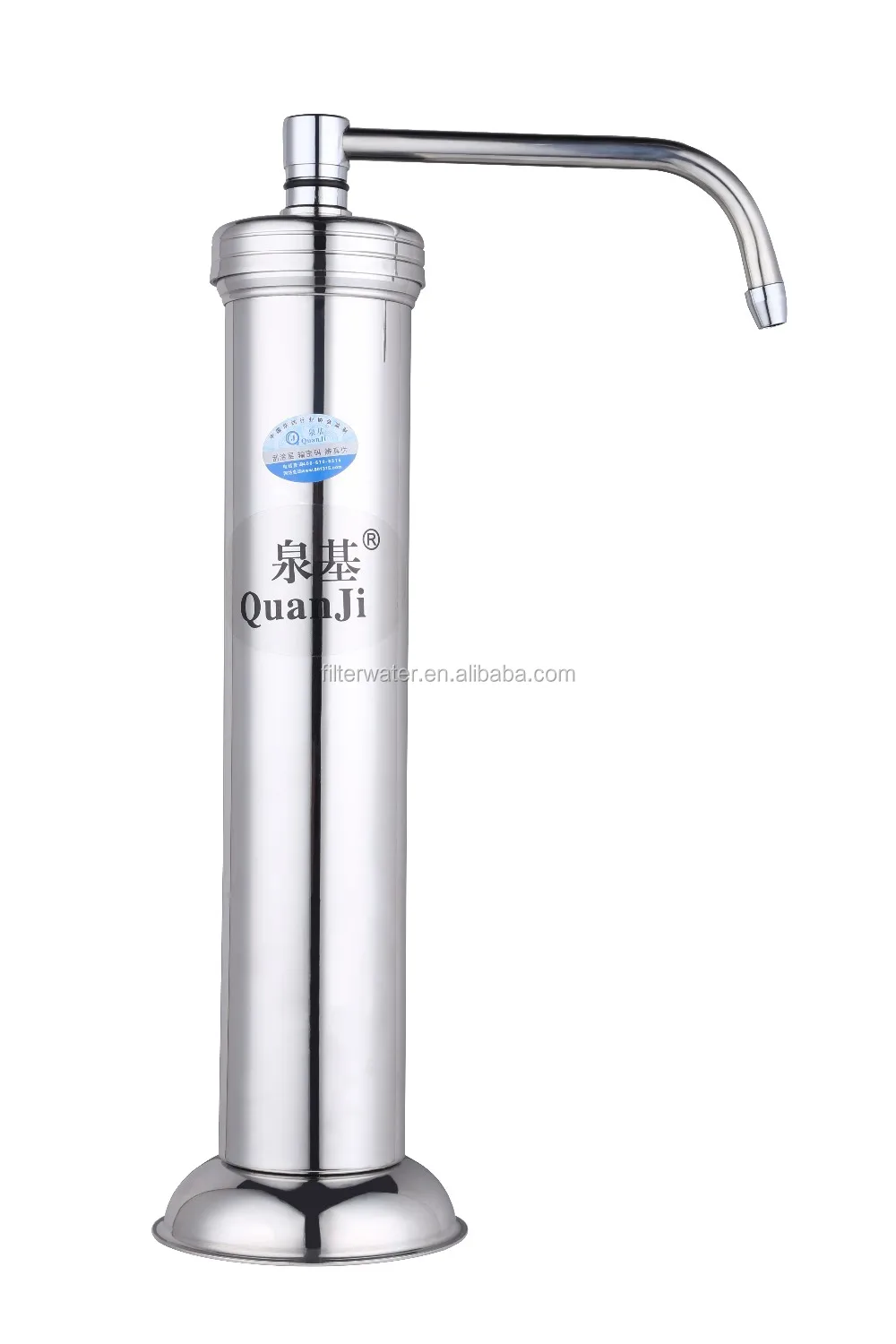 Countertop Water Filter System Stainless Steel Housing Single