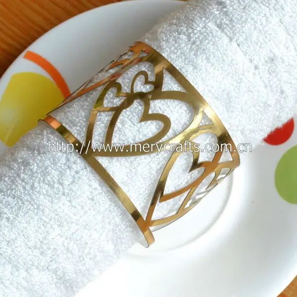 Arabic Black Paper Wedding Napkin Rings Laser Cut Napkin Ring Custom